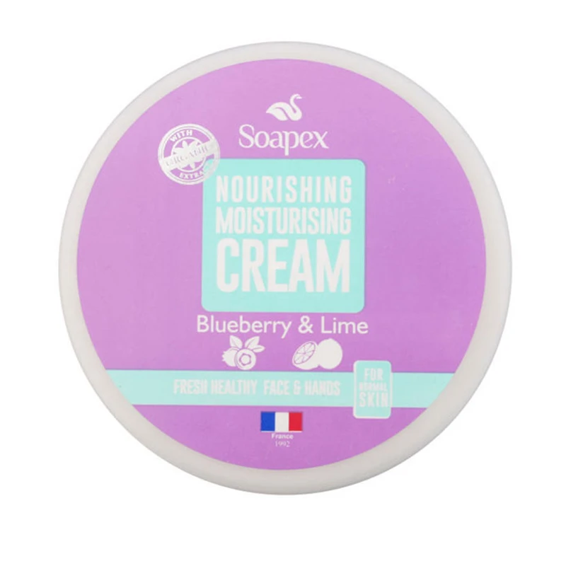 کرم مرطوب‌کننده و آبرسان سوپکس (Soapex) مدل Blueberry & Lime حجم 220 میلی‌لیتر