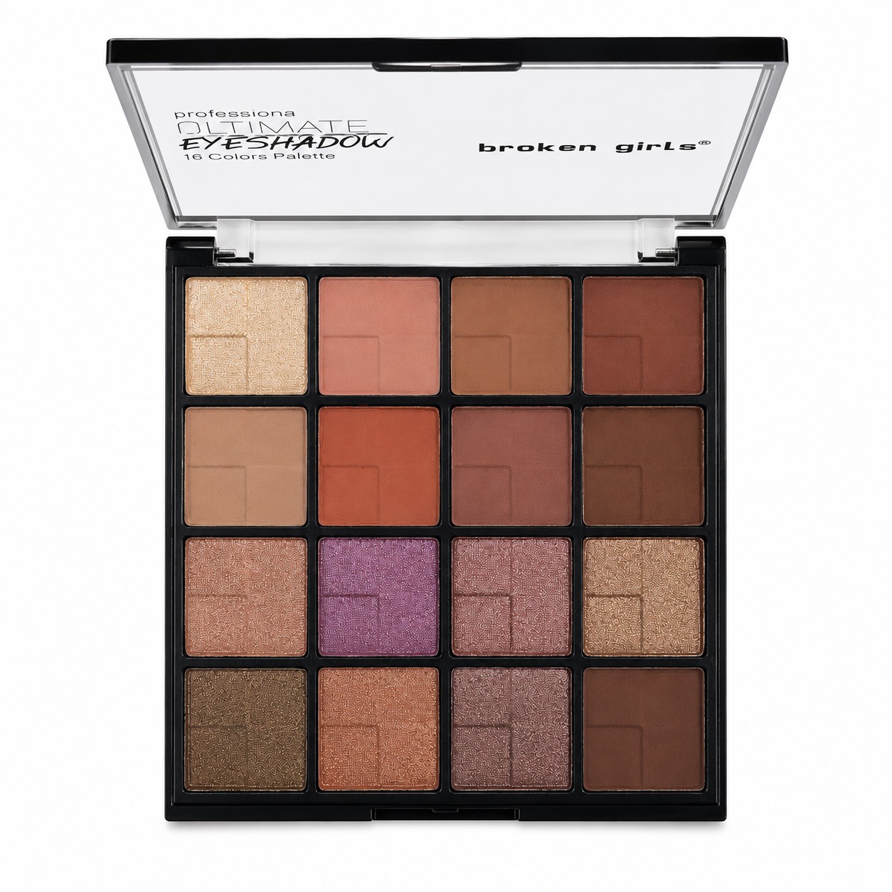 پالت سایه ۱۶ رنگ حرفه‌ای Broken Girls – مدل Ultimate Eyeshadow