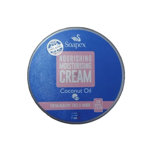 کرم مرطوب‌کننده و آبرسان سوپکس (Soapex) مدل Coconut Oil حجم 220 میلی‌لیتر