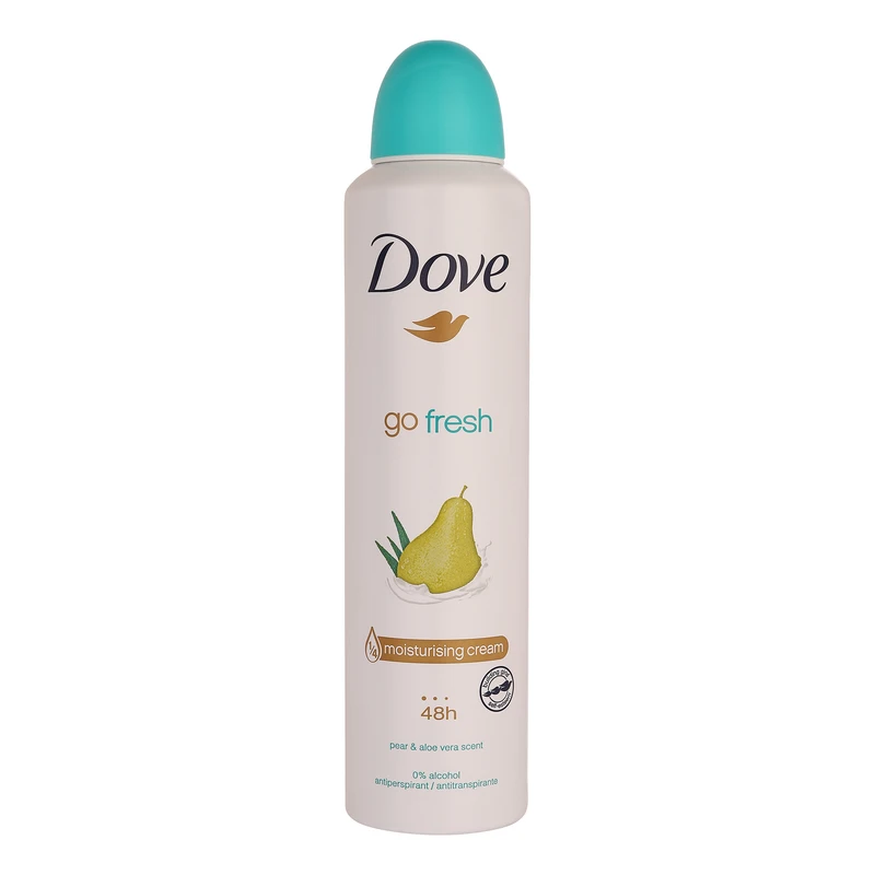 اسپری Dove مدل Go Fresh رایحه گلابی و آلوئه‌ورا