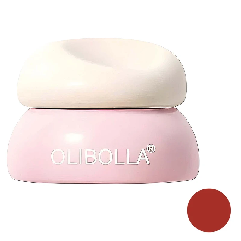 رژ لب مات و مخملی الی‌بولا (Olibolla) مدل Lip Mud شماره ۰۵ - رنگ قرمز آجری / مایل به قهوه‌ای گرم