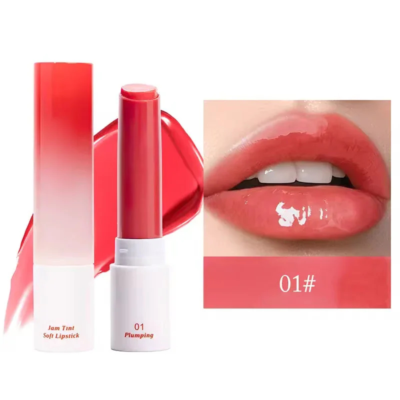 رژ لب جامد خیس OLIBOLLA مدل Jam Tint Soft Lipstick شماره ۰۱ (رنگ مرجانی شاداب)