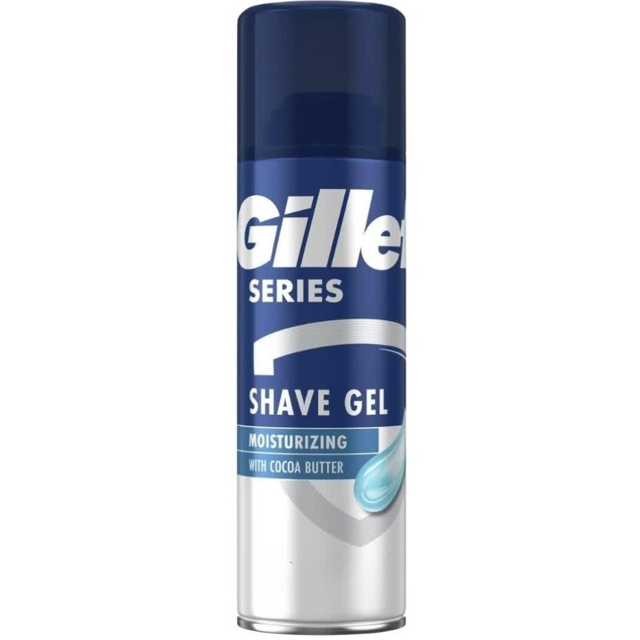 ژل اصلاح ژیلت (Gillette) سری Series مدل Moisturizing با عصاره کره کاکائو حجم ۲۰۰ میلی‌لیتر