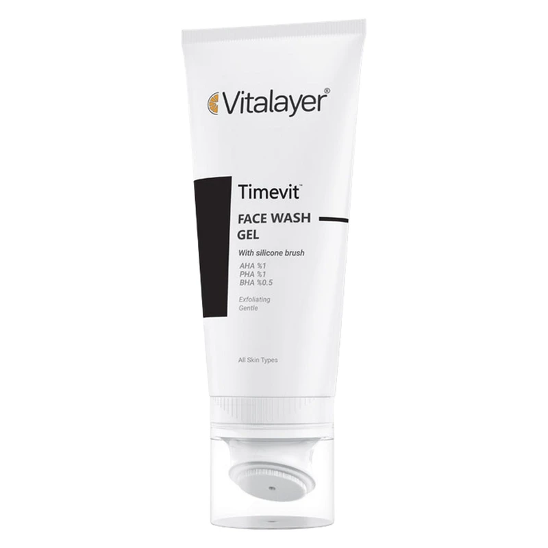 ژل شست‌وشوی صورت ویتالیر (Vitalayer) مدل Timevit - مناسب انواع پوست