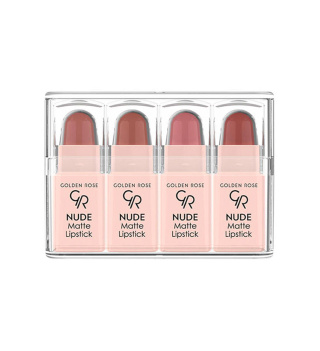 رژلب جامد مینی گلدن رز مدل NUDE Look (Perfect Matte) - بافت مخملی و سبک