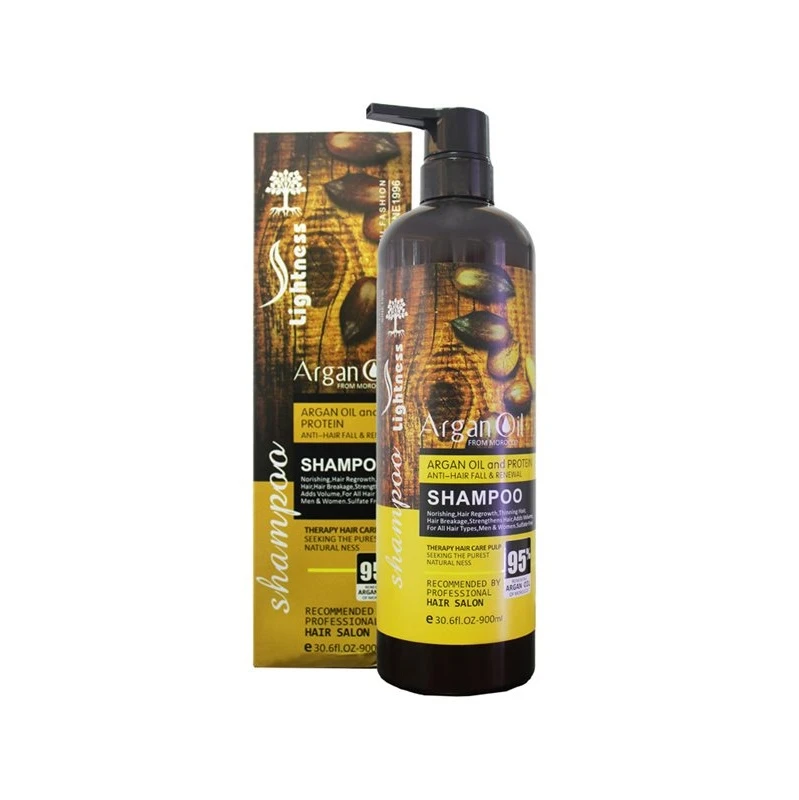 شامپو تقویت کننده و ضد ریزش مو لایتنس مدل Argan oil