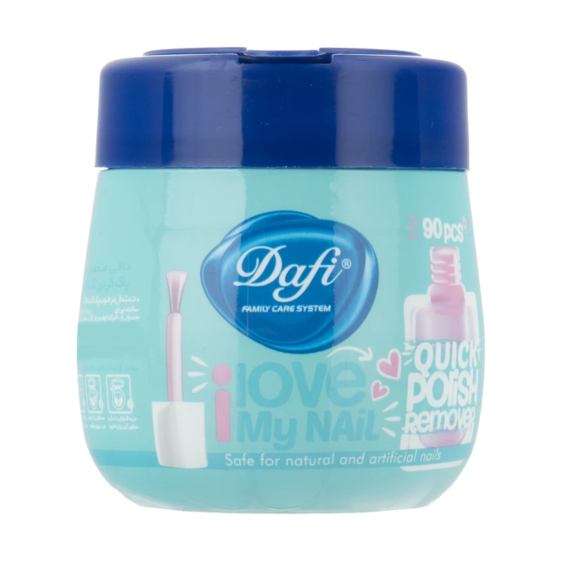 پد لاک‌پاک‌کن دافی (Dafi) مدل Quick Polish Remover - بسته ۹۰ عددی